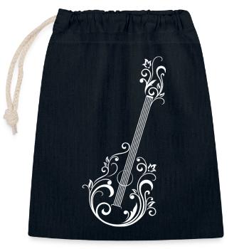 Conception artistique de la guitare - Sac cadeau en coton avec cordon (25 x 30 cm) - bleu marine - Devant