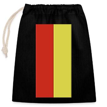 Rot Gelb Farben - Verschließbarer Geschenkbeutel aus Baumwolle (25x30cm) - Schwarz - Vorne