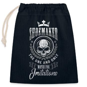 Shoemaker Hobby Sneakers - Closable cotton gift bag (25x30cm) - navy - Front
