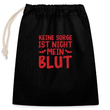 Costume d’Halloween Taché de Sang - Sac cadeau en coton avec cordon (25 x 30 cm) - noir - Devant
