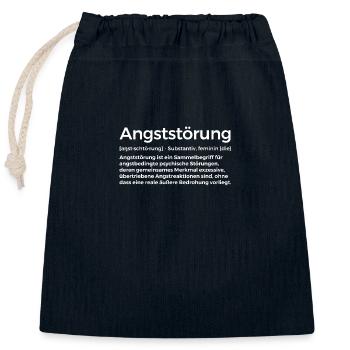 Definition Angstörung - Verschließbarer Geschenkbeutel aus Baumwolle (25x30cm) - Navy - Vorne