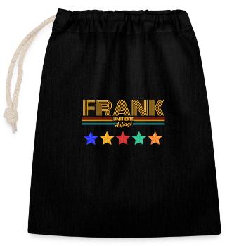 Frank - Verschließbarer Geschenkbeutel aus Baumwolle (25x30cm) - Schwarz - Vorne