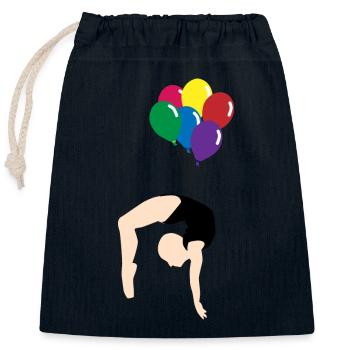 Luftballon - Verschließbarer Geschenkbeutel aus Baumwolle (25x30cm) - Navy - Vorne