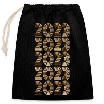 Lover 2023 - Closable cotton gift bag (25x30cm) - black - Front