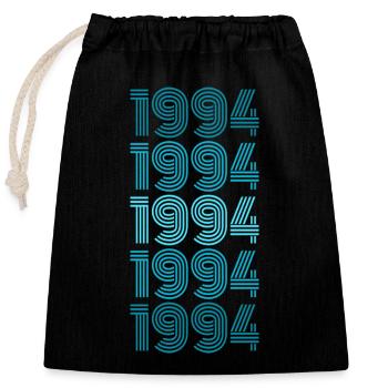1994 - Closable cotton gift bag (25x30cm) - black - Front