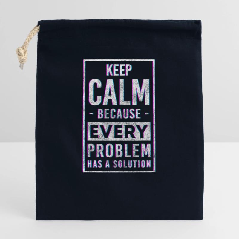 Problem? Not my problem Black humor doesn't matter Closable cotton gift bag (25x30cm)