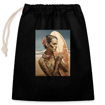 Ghotic Class - Closable cotton gift bag (25x30cm) - black - Front