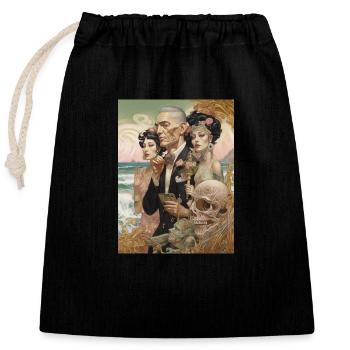 Ghotic Class - Closable cotton gift bag (25x30cm) - black - Front