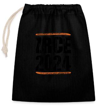 Devis Zrce 2024 - Sac cadeau en coton avec cordon (25 x 30 cm) - noir - Devant
