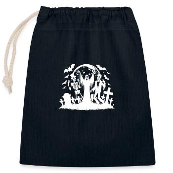 Magic Tombstone Kids Halloween Cemetery Party - Closable cotton gift bag (25x30cm) - navy - Front
