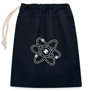 Football Atom Energy Leisure Sports Game Gift - Closable cotton gift bag (25x30cm) - navy - Front