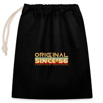 Original Since 56 Edition Limité - Sac cadeau en coton avec cordon (25 x 30 cm) - noir - Devant