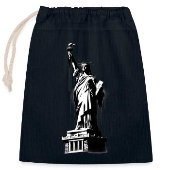 Freiheitsstatue | New York Statue of Liberty - Verschließbarer Geschenkbeutel aus Baumwolle (25x30cm) - Navy - Vorne