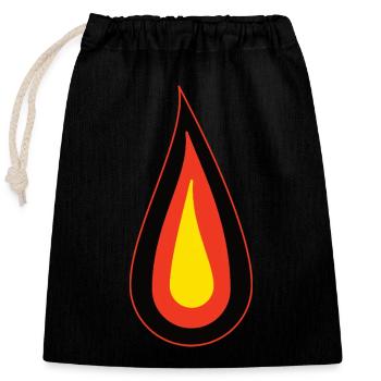 Germany Flame - Black Red Gold Design - Closable cotton gift bag (25x30cm) - black - Front
