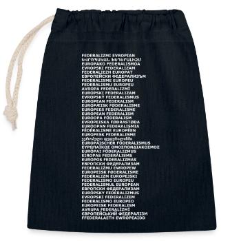 Fédéralisme européen - Sac cadeau en coton avec cordon (25 x 30 cm) - bleu marine - Devant