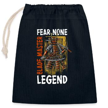 Krieger Kendo Geek Fechten - Verschließbarer Geschenkbeutel aus Baumwolle (25x30cm) - Navy - Vorne