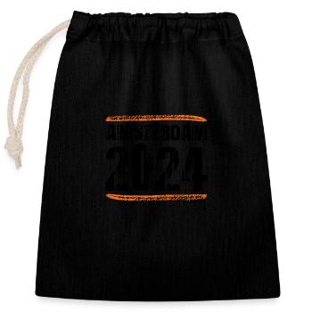 Devis Amsterdam 2024 - Sac cadeau en coton avec cordon (25 x 30 cm) - noir - Devant