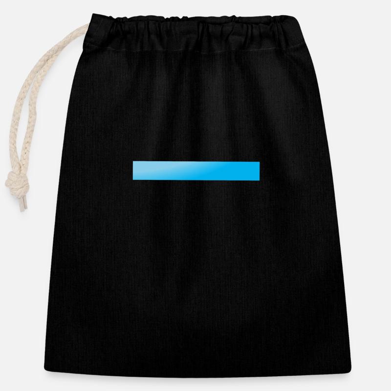 Ice Blue Gradient Bars - Closable cotton gift bag (25x30cm) - black