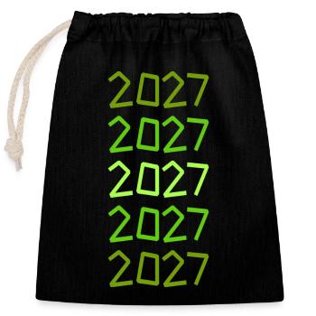 Barbecue 2027 - Closable cotton gift bag (25x30cm) - black - Front