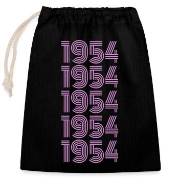 Celebrations 1954 - Closable cotton gift bag (25x30cm) - black - Front