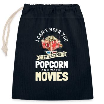 Citations de films Citations Personnel - Sac cadeau en coton avec cordon (25 x 30 cm) - bleu marine - Devant