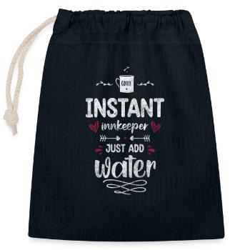 Restaurant Alcool Tabagisme - Sac cadeau en coton avec cordon (25 x 30 cm) - bleu marine - Devant