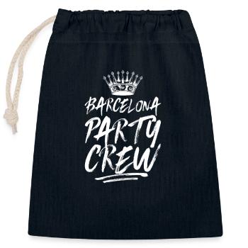 Barcelona Party Crew Spruch - Verschließbarer Geschenkbeutel aus Baumwolle (25x30cm) - Navy - Vorne
