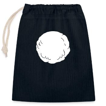 Perfekter Schneeball - Verschließbarer Geschenkbeutel aus Baumwolle (25x30cm) - Navy - Vorne