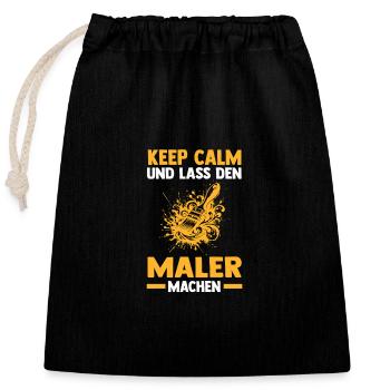 Malermeister Malergeselle Maler - Verschließbarer Geschenkbeutel aus Baumwolle (25x30cm) - Schwarz - Vorne