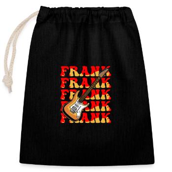 Franc - Sac cadeau en coton avec cordon (25 x 30 cm) - noir - Devant