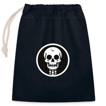 Skeleton Halloween - Closable cotton gift bag (25x30cm) - navy - Front
