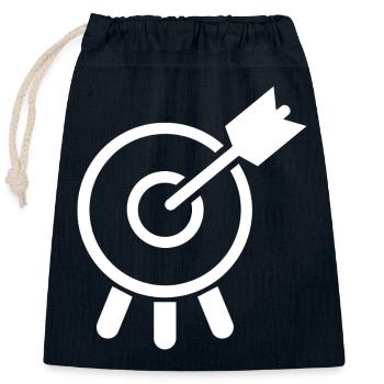 archery - Closable cotton gift bag (25x30cm) - navy - Front