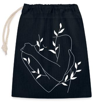 Growing body - Closable cotton gift bag (25x30cm) - navy - Front