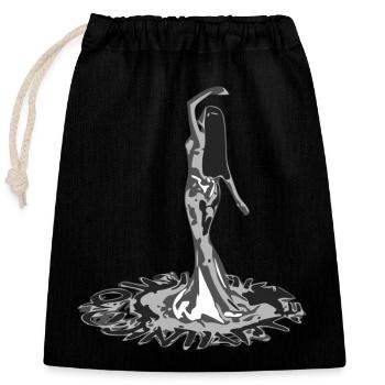 Belly dancer - Closable cotton gift bag (25x30cm) - black - Front