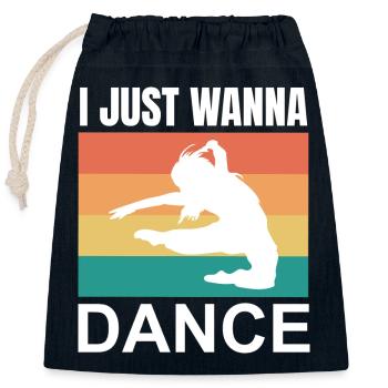 Dancing Dance Music - Closable cotton gift bag (25x30cm) - navy - Front