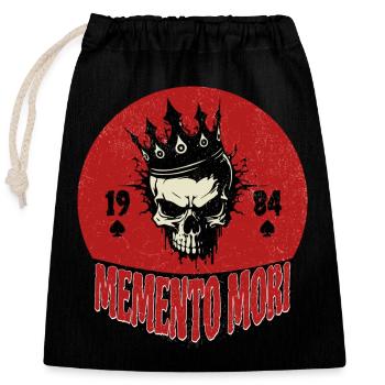 Memento Mori - Closable cotton gift bag (25x30cm) - black - Front