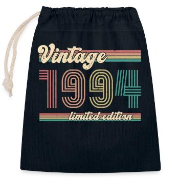 1994 ST Vintage édition limitée - Anniversaire 1994 - Sac cadeau en coton avec cordon (25 x 30 cm) - bleu marine - Devant