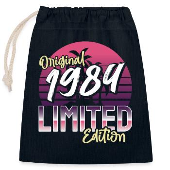 1984 SW édition limitée originale - 1984 Anniversaire - Sac cadeau en coton avec cordon (25 x 30 cm) - bleu marine - Devant