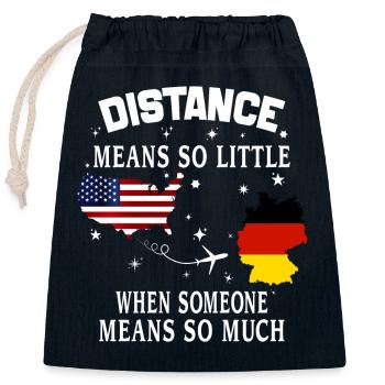 Distanz bedeutet so wenig, wenn jemand viel bedeutet - Verschließbarer Geschenkbeutel aus Baumwolle (25x30cm) - Navy - Vorne