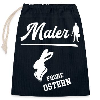 Maler Frohe Ostern Ostergeschenk Lackierer - Verschließbarer Geschenkbeutel aus Baumwolle (25x30cm) - Navy - Vorne