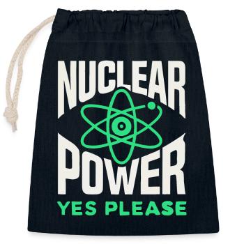 Kernkraft Ja Bitte - Für Saubere Energie - Verschließbarer Geschenkbeutel aus Baumwolle (25x30cm) - Navy - Vorne
