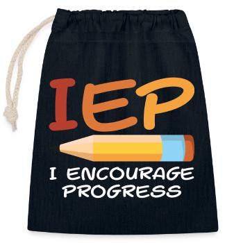 IEP SPED Lehrer Kunst | Lehrer für Sonderpädagogik - Verschließbarer Geschenkbeutel aus Baumwolle (25x30cm) - Navy - Vorne