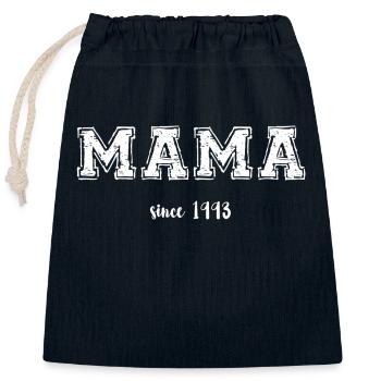Mama 1993 - Verschließbarer Geschenkbeutel aus Baumwolle (25x30cm) - Navy - Vorne