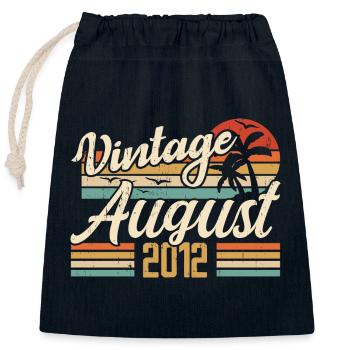 August 2012 Jubiläum 2012 - August Legends Geschenk - Verschließbarer Geschenkbeutel aus Baumwolle (25x30cm) - Navy - Vorne