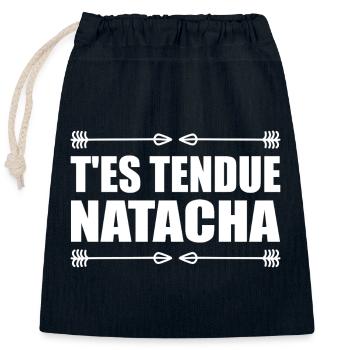 T'es tendue natacha réplique film culte humour - Sac cadeau en coton avec cordon (25 x 30 cm) - bleu marine - Devant