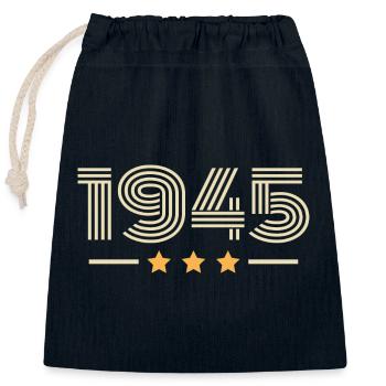 Legendär seit 1945 Geburtstagsgeschenk 1945 - Verschließbarer Geschenkbeutel aus Baumwolle (25x30cm) - Navy - Vorne