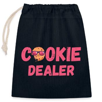 Cookie Dealer - Verschließbarer Geschenkbeutel aus Baumwolle (25x30cm) - Navy - Vorne