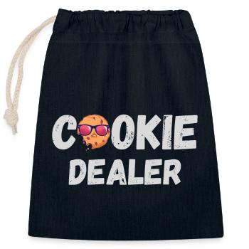Cookie Dealer - Verschließbarer Geschenkbeutel aus Baumwolle (25x30cm) - Navy - Vorne
