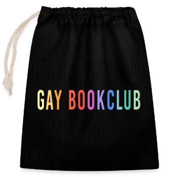 GAY BOOKCLUB - Closable cotton gift bag (25x30cm) - black - Front