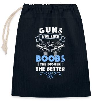 Waffe Munition Waffenbesitzer Freiheit - Verschließbarer Geschenkbeutel aus Baumwolle (25x30cm) - Navy - Vorne